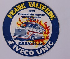 Camion truck IVECO UNIC 1979. traversée du feu. F Valverde. autocollant sticker 