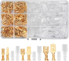 480 Pièces Cosses à Sertir, 2,8 mm 4,8 mm 6,3 mm Cosse Electrique à Sertir avec 