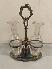 huilier vinaigrier Métal Argenté XIX Eme Style Louis Seize 