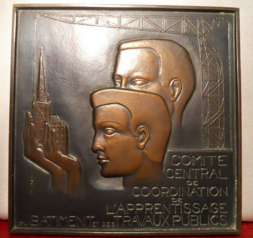Rare medaille bronze coeffin