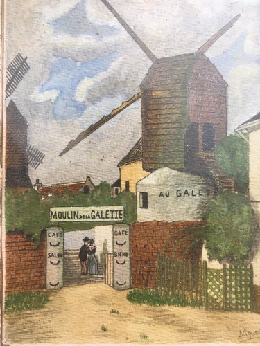 Beau dessin aquarelle moulin - dessin,