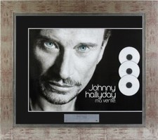 cadre johnny hallyday triple disque de platine ma verite 1000 exemplaires
