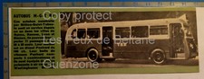 AUTOBUS MGT B9 Million Guiet Tubauto 1953 document photo cutout