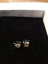 Boucles d'oreilles en Or 18 K - 3 saphirs