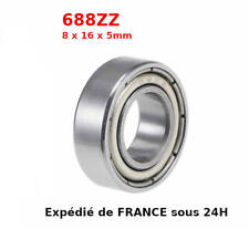 roulement à billes 688ZZ - 688-2z 8 x 16 x 5 mm  en acier ABEC-3  688-ZZ