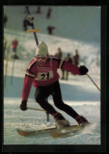 Carte postale ski slalom - postale, ski-slalom