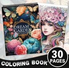 Livre De Coloriage Cahier De Dessin En Spirale 30 Pages A Colorié Anti Stress