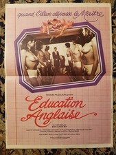 Affiche 1983 EDUCATION ANGLAISE 40x60 Brigitte LAHAIE Jean-Claude ROY /Erotisme