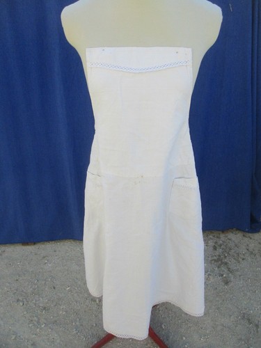 Tablier coton blanc - n°30, en