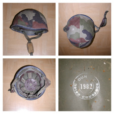 1982-CASQUE MILITAIRE FRANCE 1°MODELE-DUNOIS COUSANCE-N°39190-AVEC COUVRE CASQUE