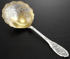 PUIFORCAT : Pelle à Fraises en Argent Massif Vermeil Art Nouveau mod. MODERNE