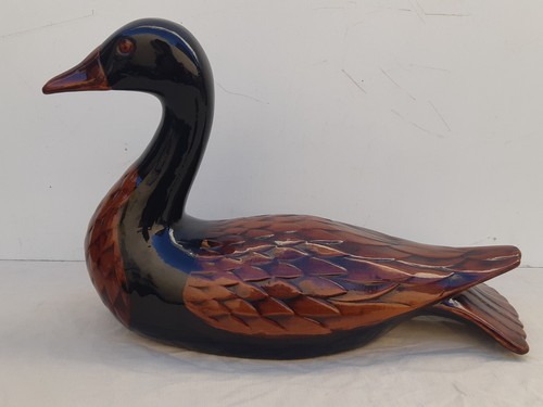 Ancien canard bois sculpté - ancien,