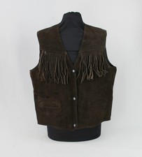 Gilet en Cuir Daim Western