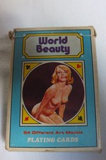 Rare Vintage Ancien JEU de CARTES Erotiques -- WORLD BEAUTY Playing Cards - 50's