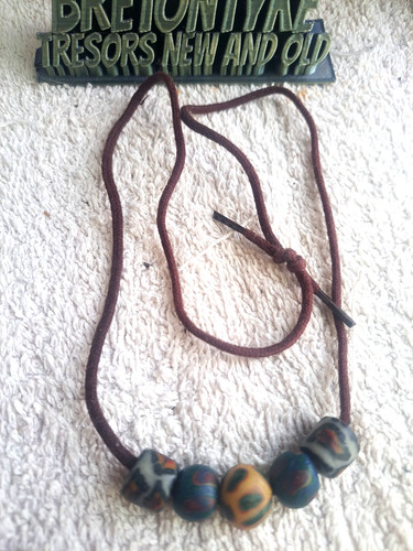 Ancien collier perles pâte - ancien,