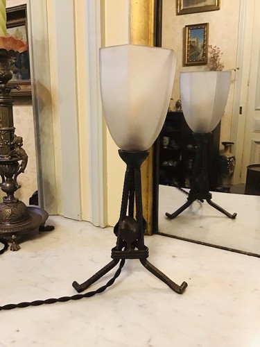 Lampe art déco - lampe, fer
