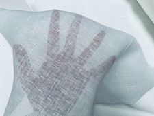 Rideau textile blanc cassé