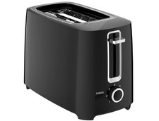 Grille pain 2 fentes - 700 W - Noir - KitchenChef KS.TOASTBLACK2T