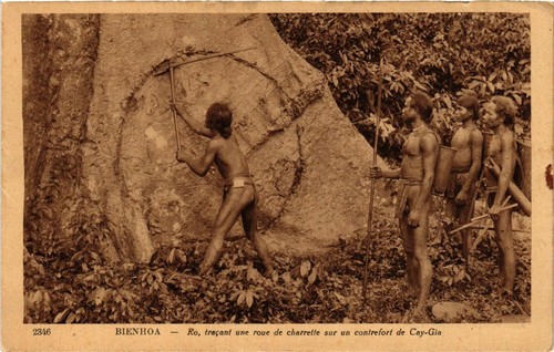 Old postcard vietnam ro - ak,