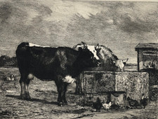 Abreuvoir GRAVURE Eau Forte