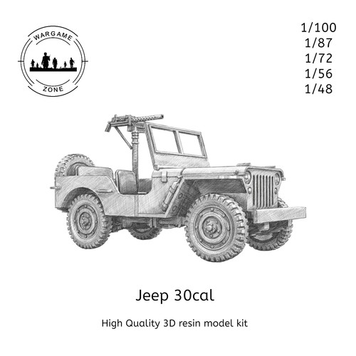 Jeep willys with 30cal 1 - jeep, 1/48