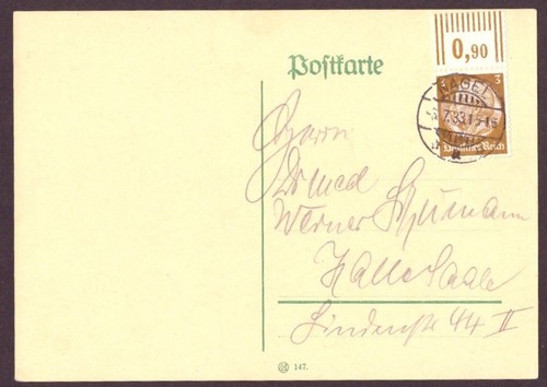 Carte postale reich - du,