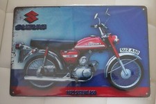 plaque publicitaire moto