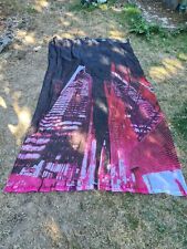 Rideaux New York état neuf tour rose fluo cassis moderne dressing 