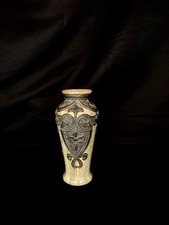 Vintage Vase Grés et Étain