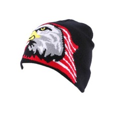 Bonnet Biker Noir avec aigle