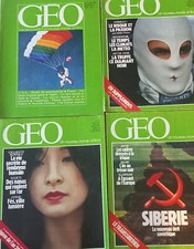 LOT DE 4 MAGAZINES GEO N°59 49 15 46 12 / 1982  5/ 1980 3/ 1983 1 / 1984