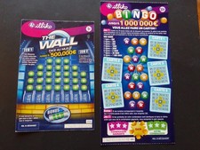 LOT DE 2 TICKETS  DE GRATTAGE