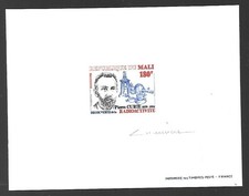 1981 gravure   Mali Physicien Pierre Curie N° 428 Neuf** signé du graveur