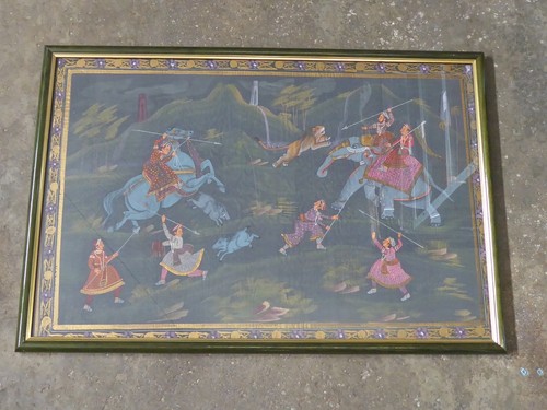 Grande peinture sur soie - sur,