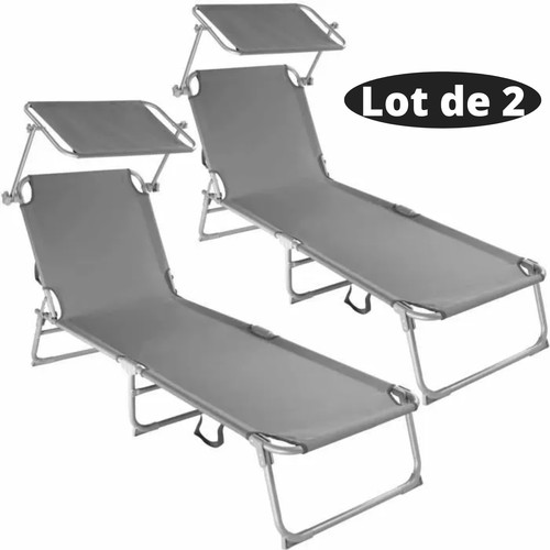 Lot chaises longues pliables - lot,