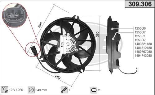Ventilateur refroidissement - ventilateur, (refroidissement