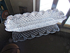 ART DECO porte brosse a dents ou peigne Verre Cristal Val Saint Lambert Belgique