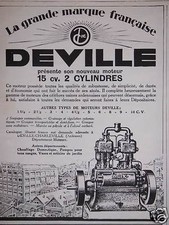 PUBLICITÉ DEVILLE PRÉSENTE SON NOUVEAU MOTEUR 15 CV 2 CYLINDRES