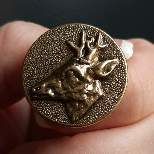 F05a09 bronze color deer - f05a09, head