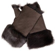 Femmes Shearling Marron