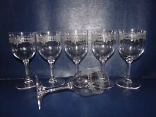 6 VERRES A VIN ROUGE BLANC CRISTAL GRAVE ACIDE DE ROSES ST LOUIS BACCARAT H.13.