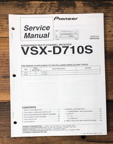 Pioneer vsx d710s receiver - vsx-d710s,