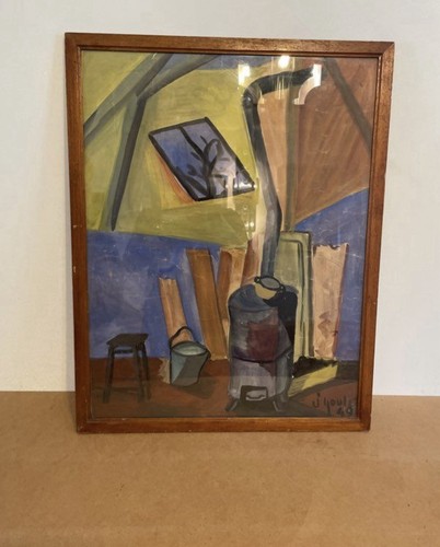 Aquarelle gouache ancienne - -,