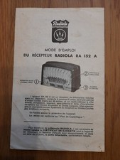 mode d'emploi feuillet radiola