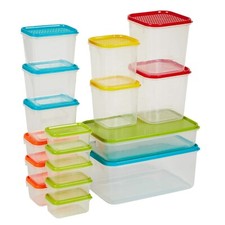 Lot de 17 récipients de