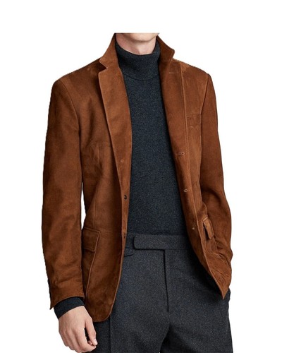Blazer cuir marron - en,