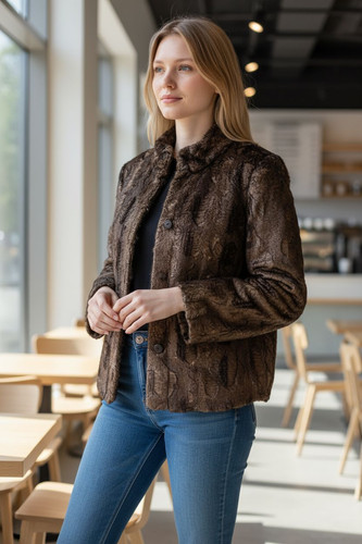 Veste fausse fourrure - en, en