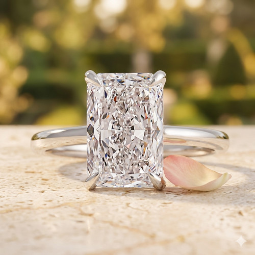 Bague diamant solitaire - , pour