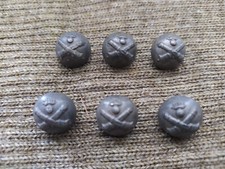 6 boutons d'uniforme