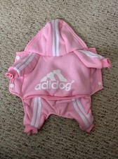 adidog Hoodie  for dog Pink Size Small